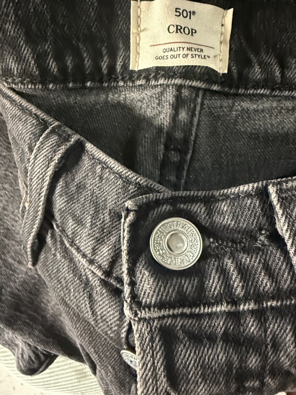 Levi's Black Straight Leg Jeans - Picture 4 of 5